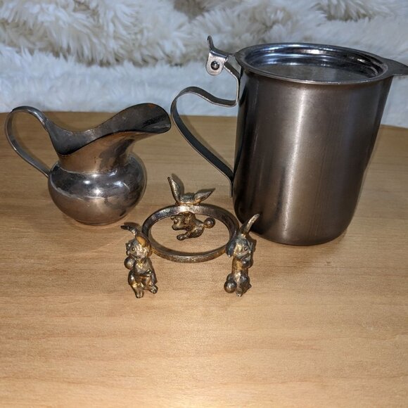 Silver Metal Serveware Vintage Decor - Picture 4 of 12